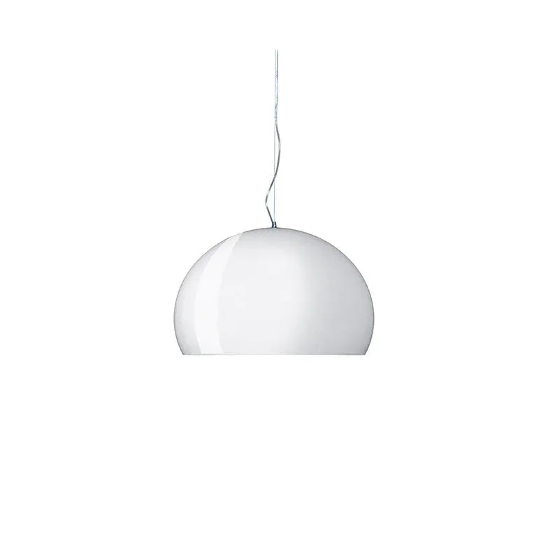 Orange Semi-Circular Glass Modern Pendant Light