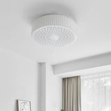 Folding Fan Bedroom White Flush Ceiling Lights