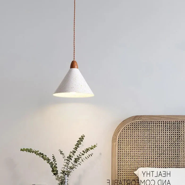 White Conical Modern Bedroom Pendant Light