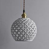 Ceramic Texture Single Head Vintage Pendant Light