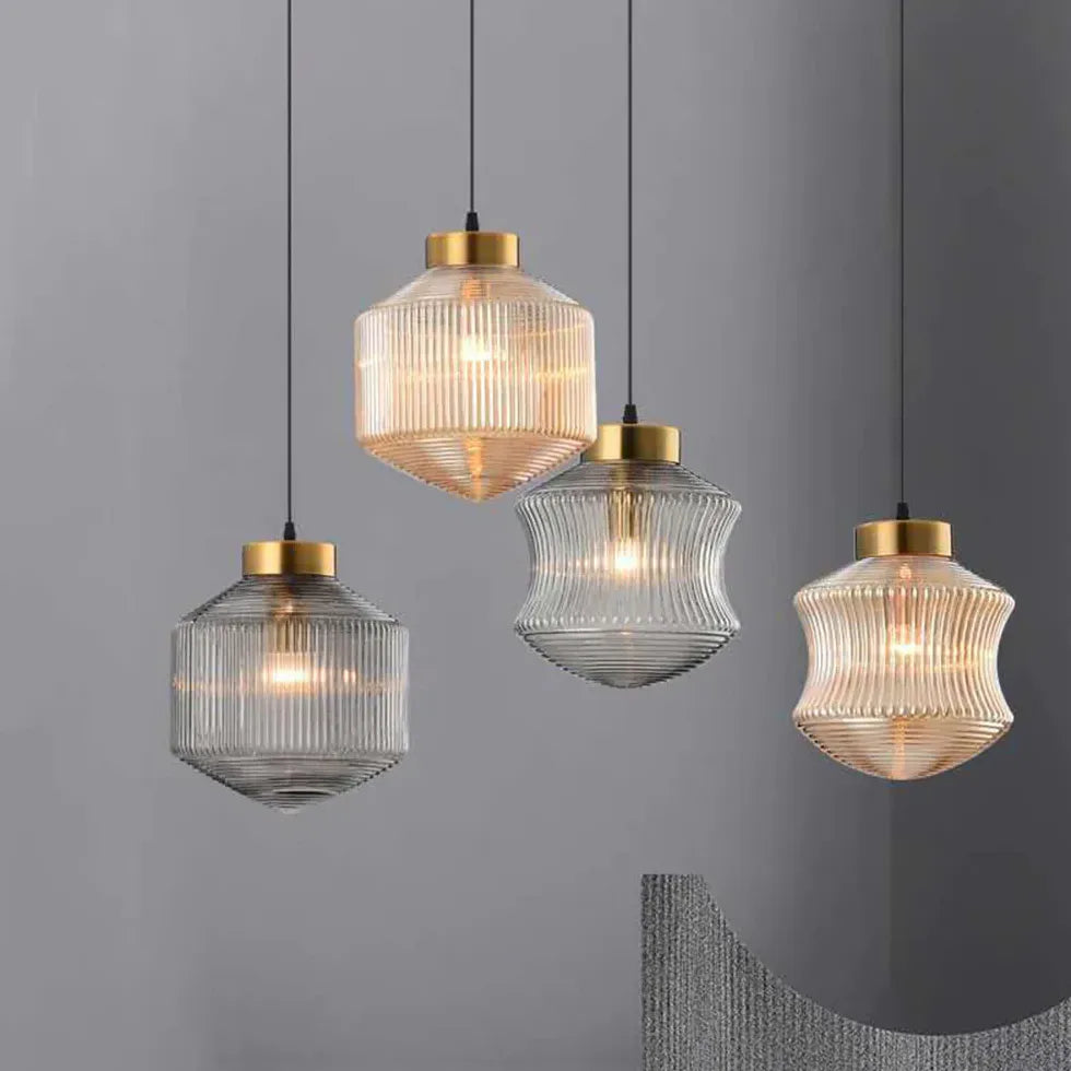 Polygonal Glass Translucent Modern Pendant Light