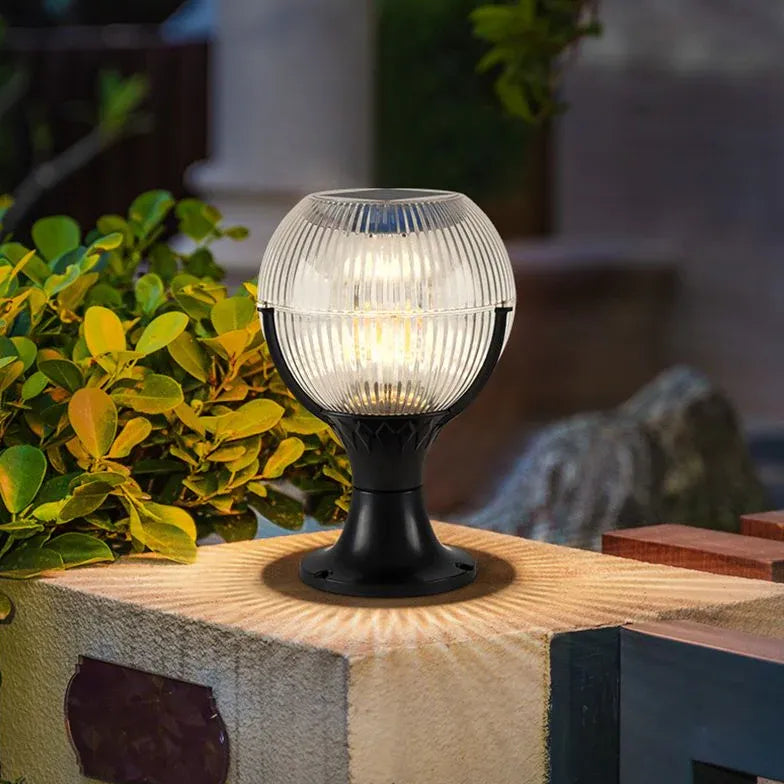 Acrylic Globe Fence Solar Pillar Lights