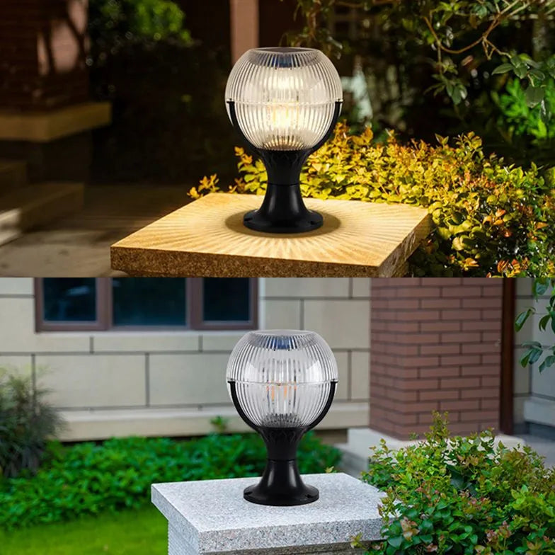 Acrylic Globe Fence Solar Pillar Lights