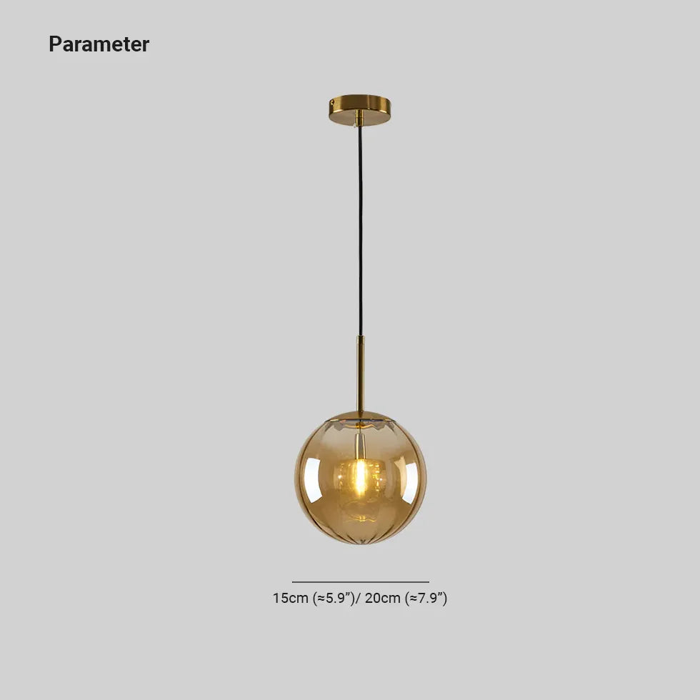 Colorful Vintage Transparent Glass Pendant Light