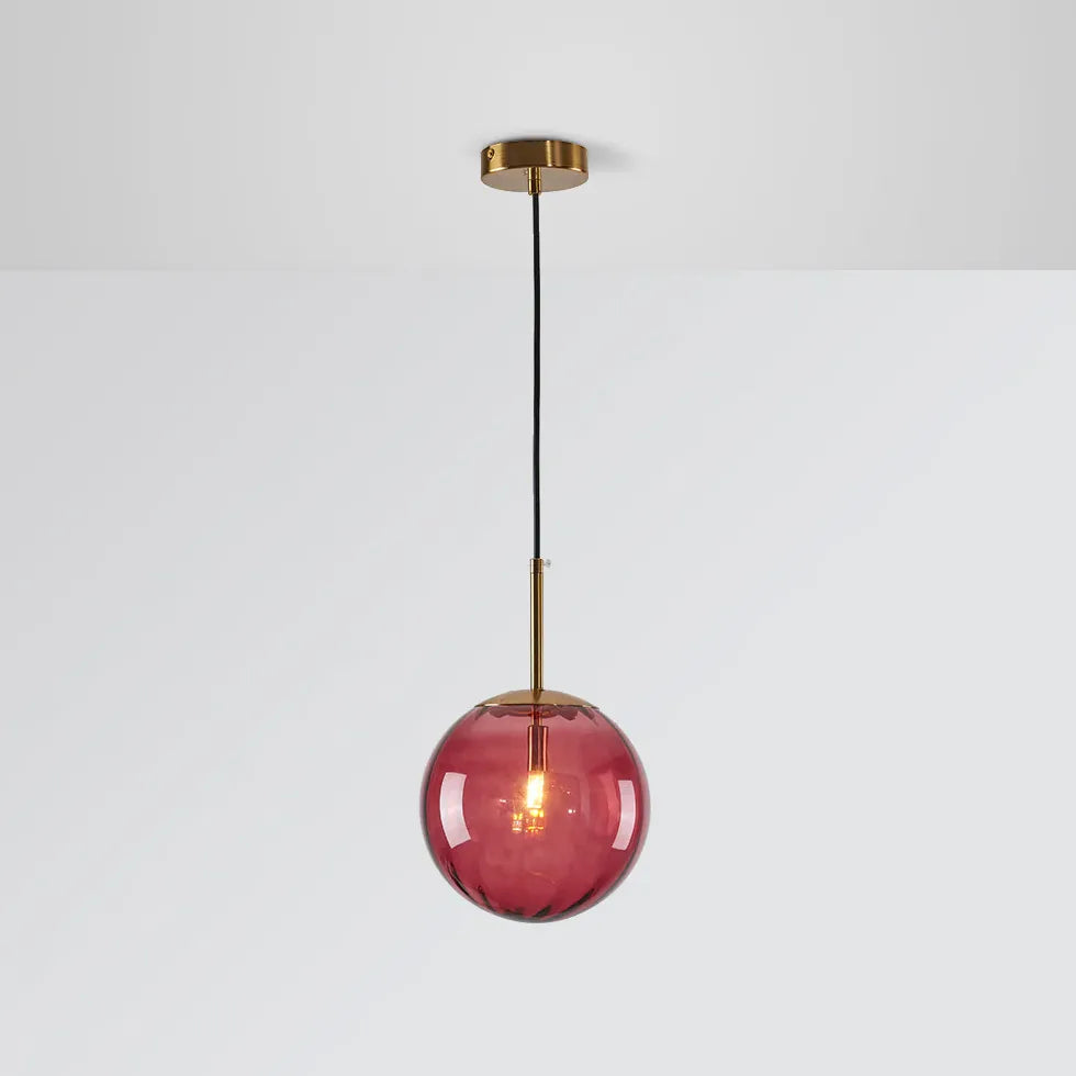 Colorful Vintage Transparent Glass Pendant Light