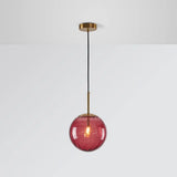 Colorful Vintage Transparent Glass Pendant Light