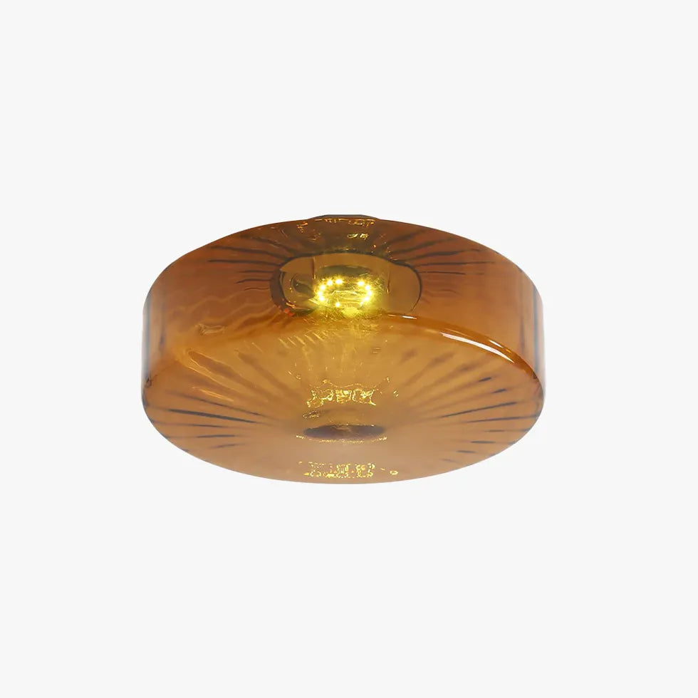 Orange Translucent Glass Vintage Ceiling Light