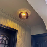 Orange Translucent Glass Vintage Ceiling Light