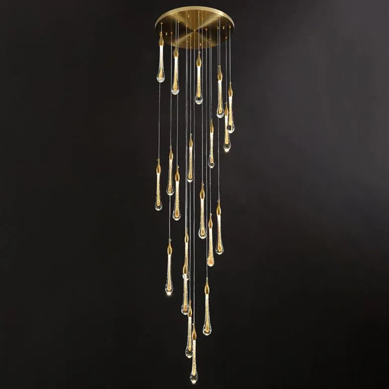 Dripping Gold Crystal Elegant Chandelier