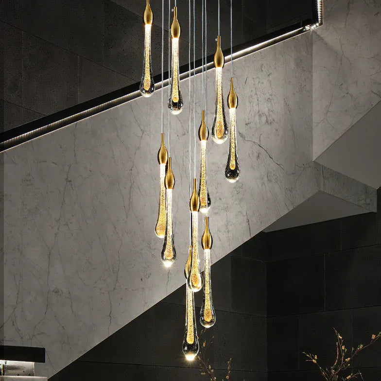 Dripping Gold Crystal Elegant Chandelier