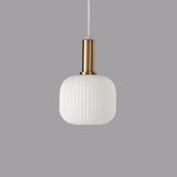 White Glass LED for Bedroom Pendant Light