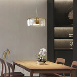 Disc-Shaped Dining Modern Glass Pendant Light