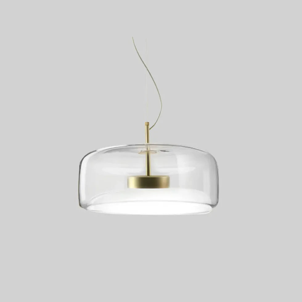 Disc-Shaped Dining Modern Glass Pendant Light