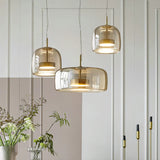 Disc-Shaped Dining Modern Glass Pendant Light