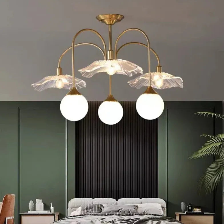 Petal Octopus Gold Modern Chandelier