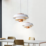 Double Layer Lampshade LED Modern Pendant Light