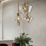 Polygonal Clear Glass Industrial Pendant Light