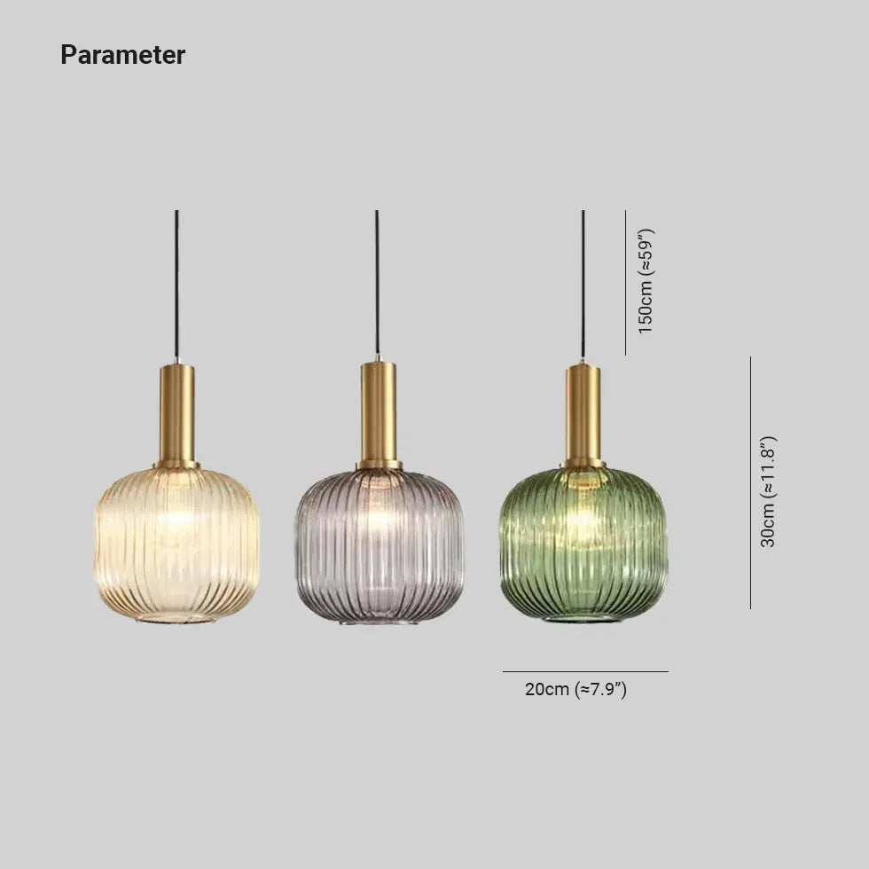 Green Folds Glass Modern Pendant Light