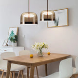 Bowl-shaped Clear Glass Pendant Light