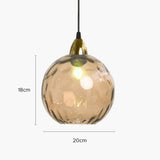 Three-Light Colored Glass Dining Pendant Light