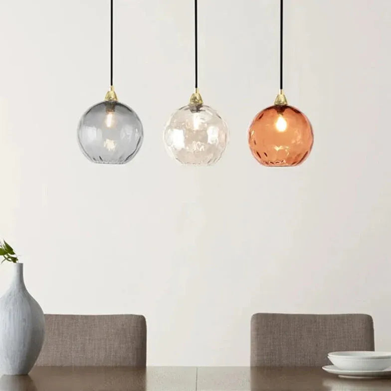 Coloured Glass Dining Room pendant light