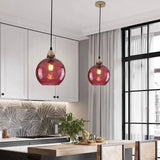 Coloured Glass Dining Room pendant light