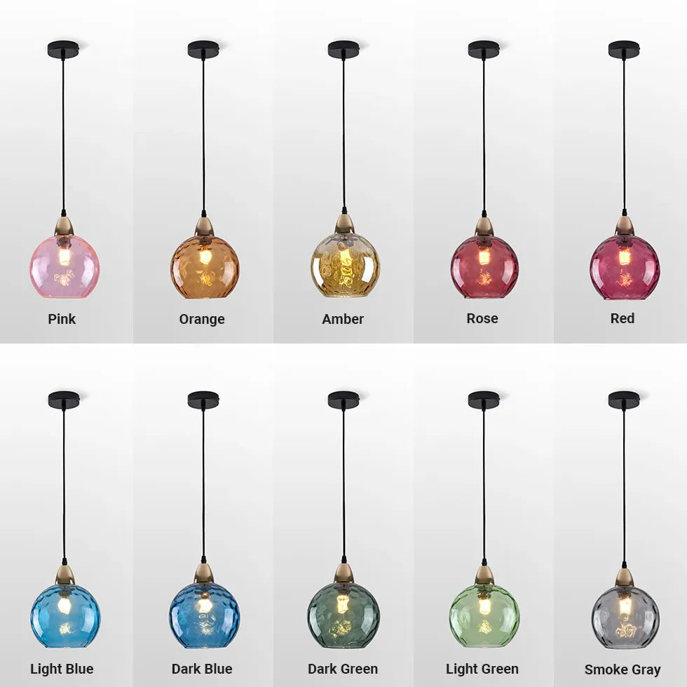 Coloured Glass Dining Room pendant light