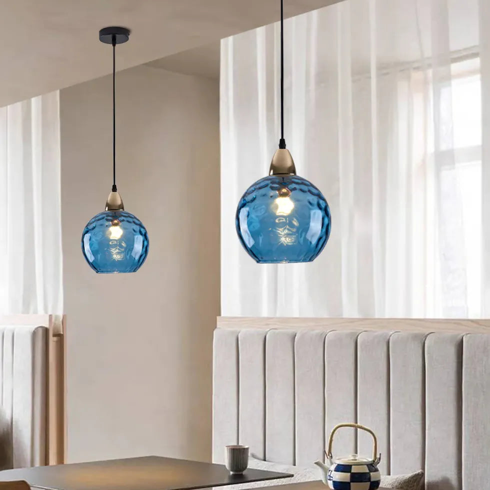 Coloured Glass Dining Room pendant light