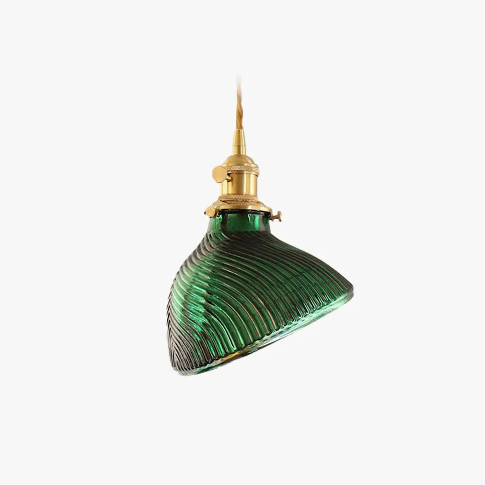 Green Dining Room vintage pendant light