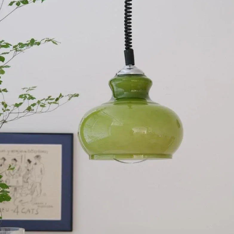 Green Kettle Glass Pendant Light