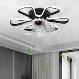 Flower-Shaped Modern LED Fan Pendant Light