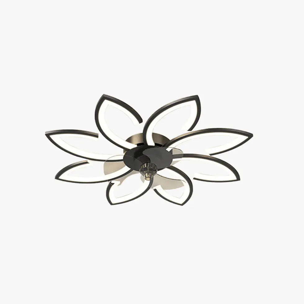 Petal Shape LED Living Room Fan Light