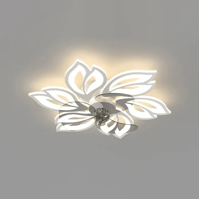 Petal Shape LED Living Room Fan Light