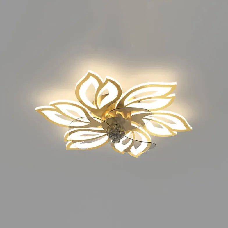 Petal Shape LED Living Room Fan Light