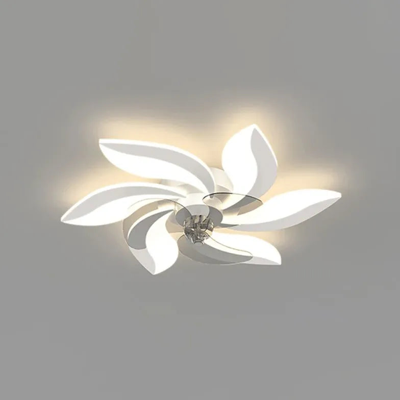 Petal Shape LED Living Room Fan Light