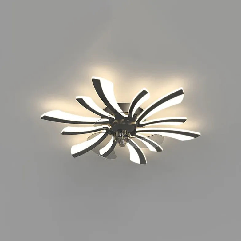 Petal Shape LED Living Room Fan Light