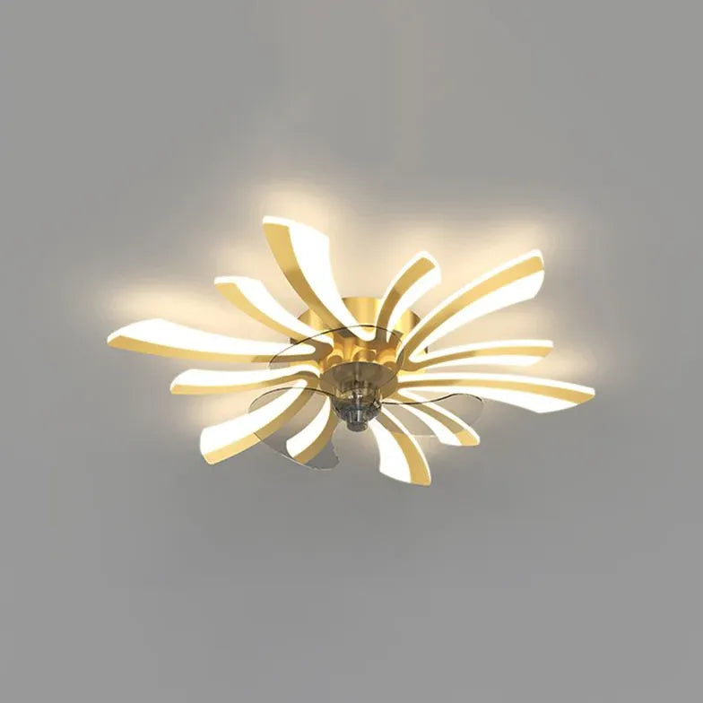 Petal Shape LED Living Room Fan Light