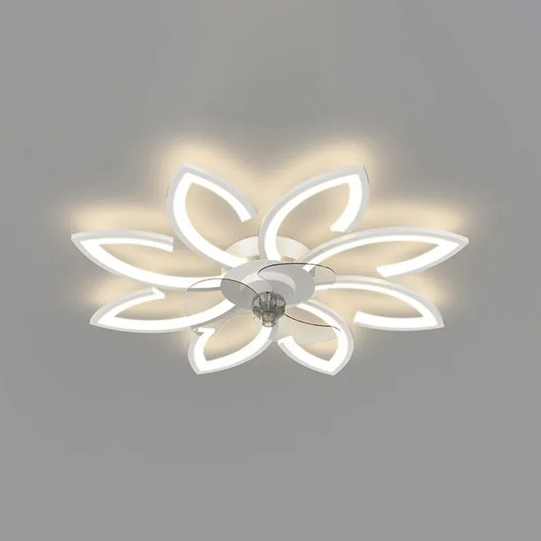 Petal Shape LED Living Room Fan Light