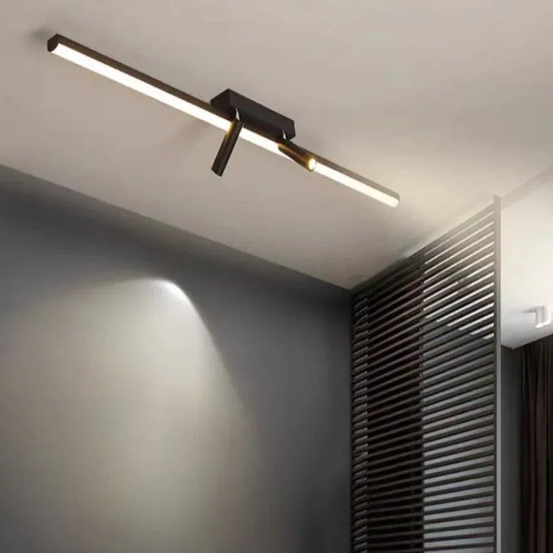 Linear Black LED Living Room Ceiling Light