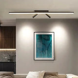 Linear Black LED Living Room Ceiling Light