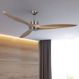 Three-Blade Streamlined Wooden Ceiling Fan Light