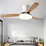 3-Blade Wood Bedroom Fan Light