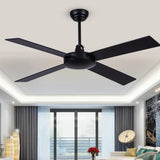 Black Metal Four-Leaf Ceiling Fan Light