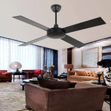 Black Metal Four-Leaf Ceiling Fan Light