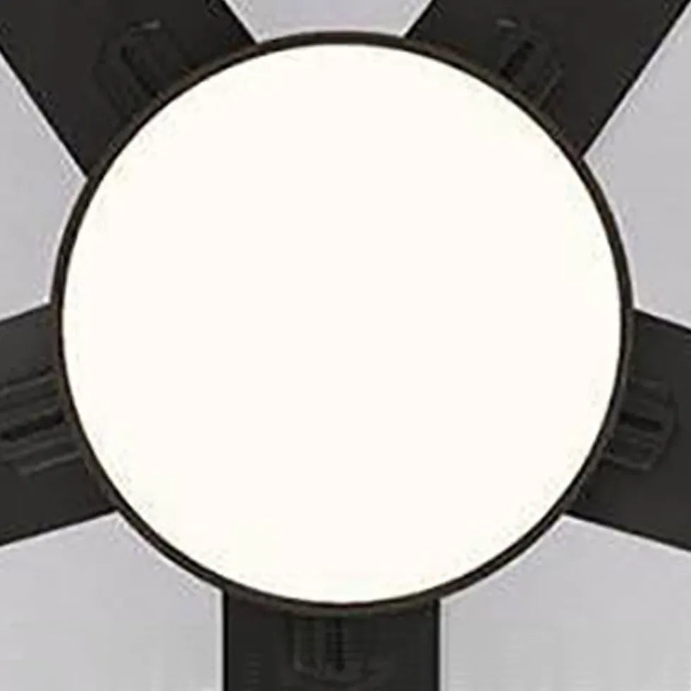 Metal Black Modern Living Room Ceiling Fan Light