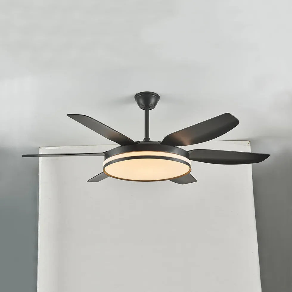 Six-Blade Modern Minimalist LED Fan Light