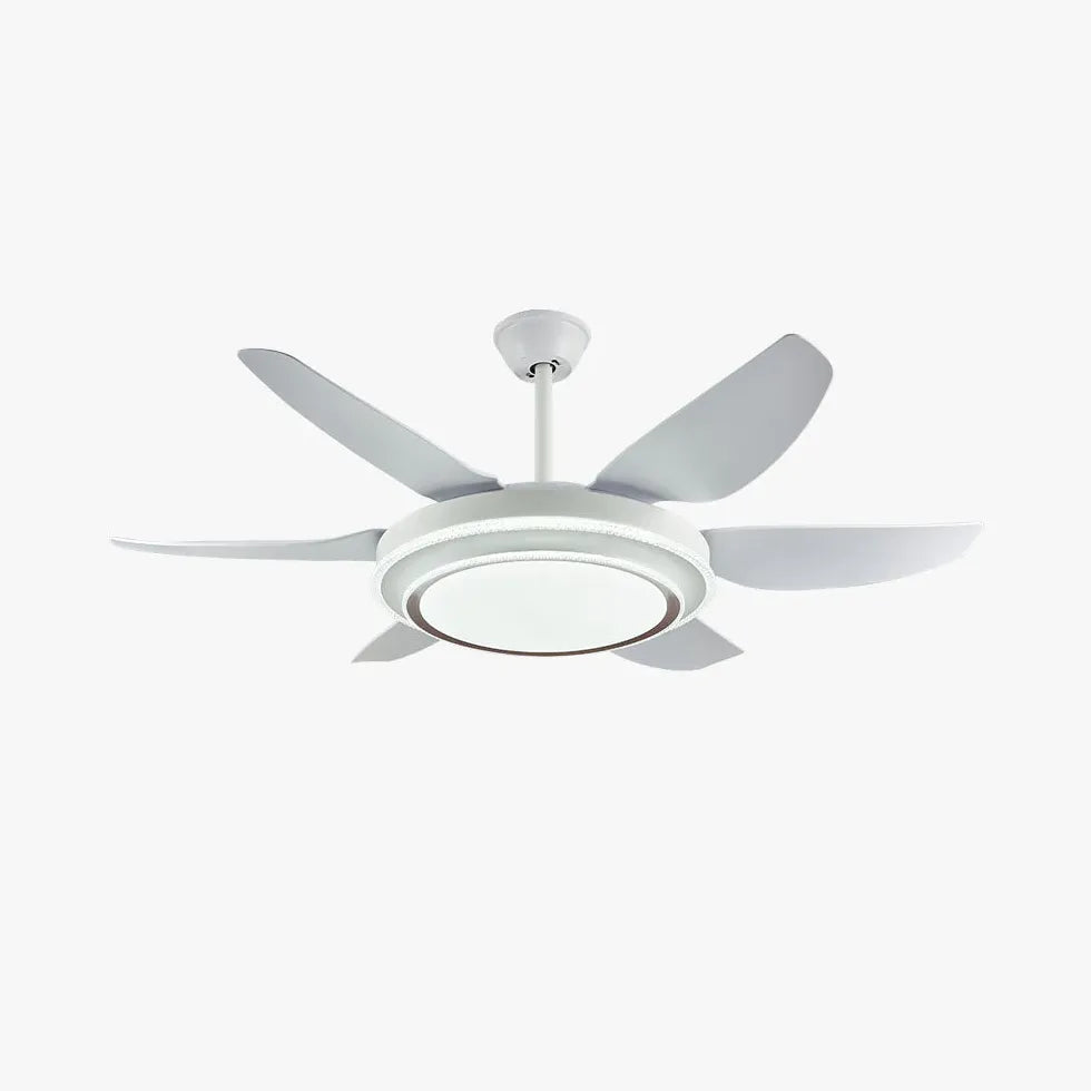 Round LED Modern Living Room Fan Light