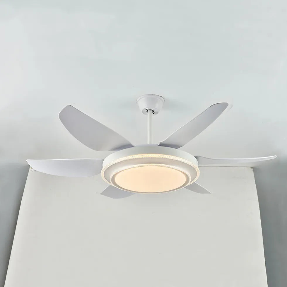 Round LED Modern Living Room Fan Light