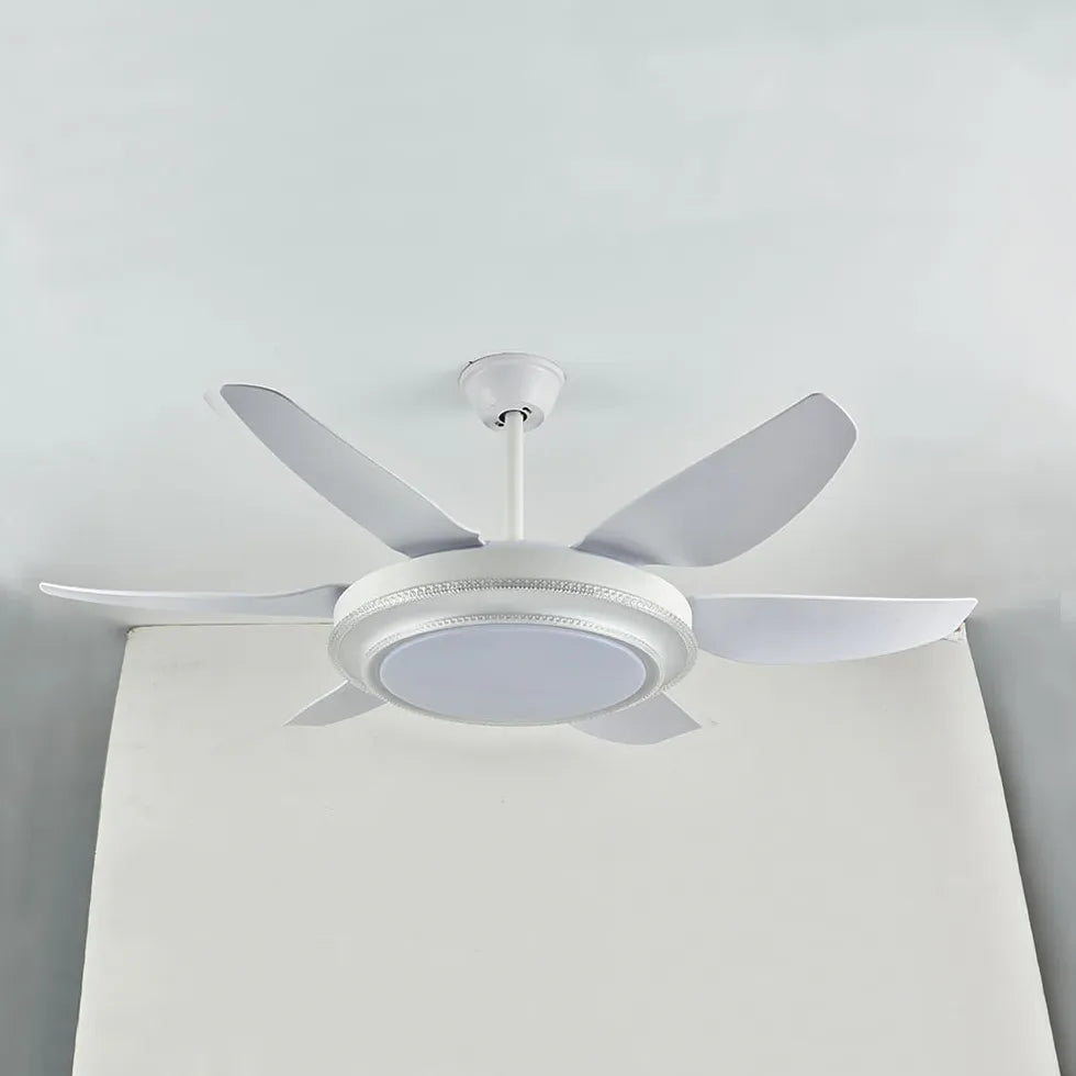 Round LED Modern Living Room Fan Light