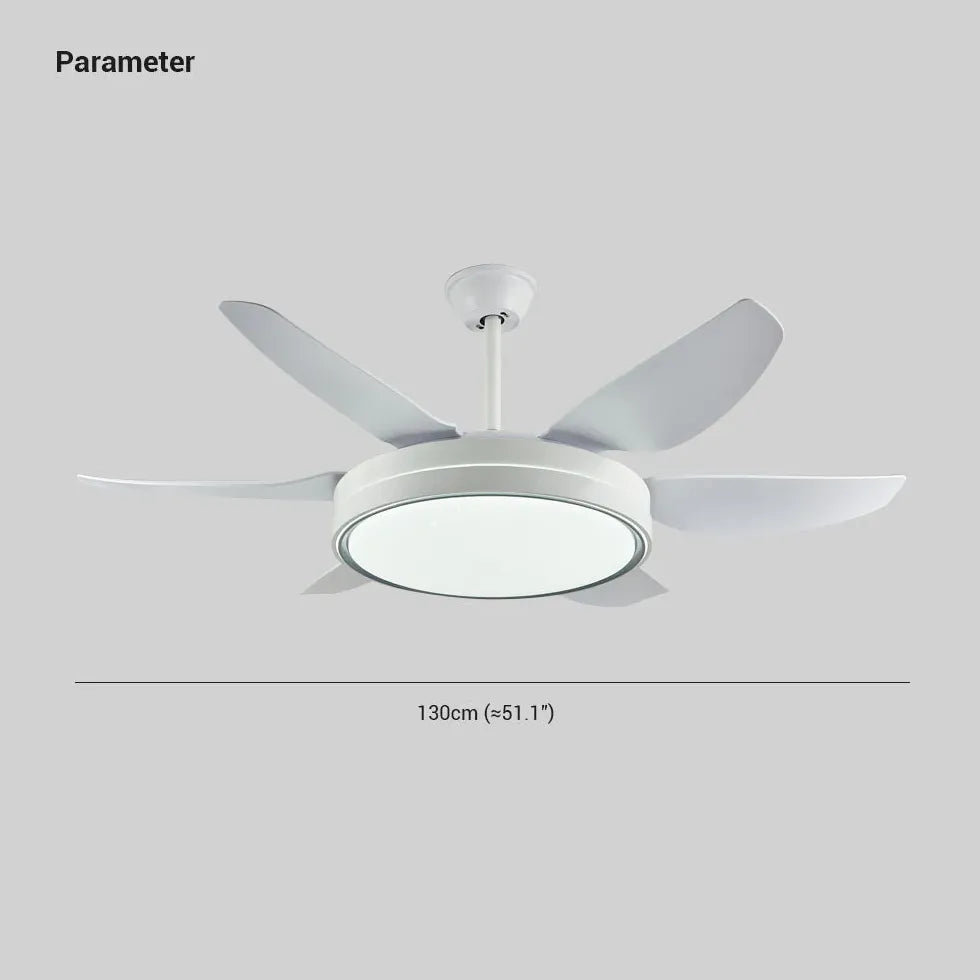 Remote-Controlled Minimalist White Fan Light